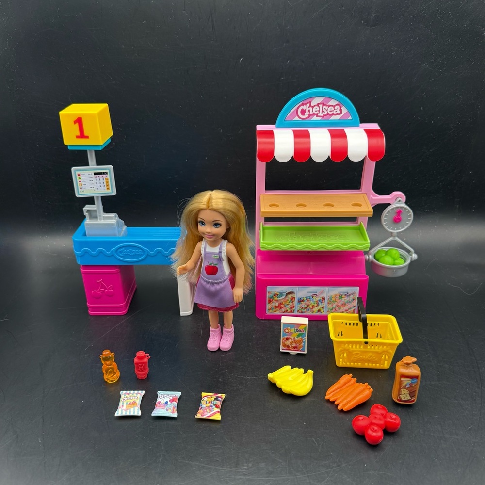 Barbie Chelsea Can Be Snack Stand Playset w/ Blonde Chelsea Doll 6” Complete